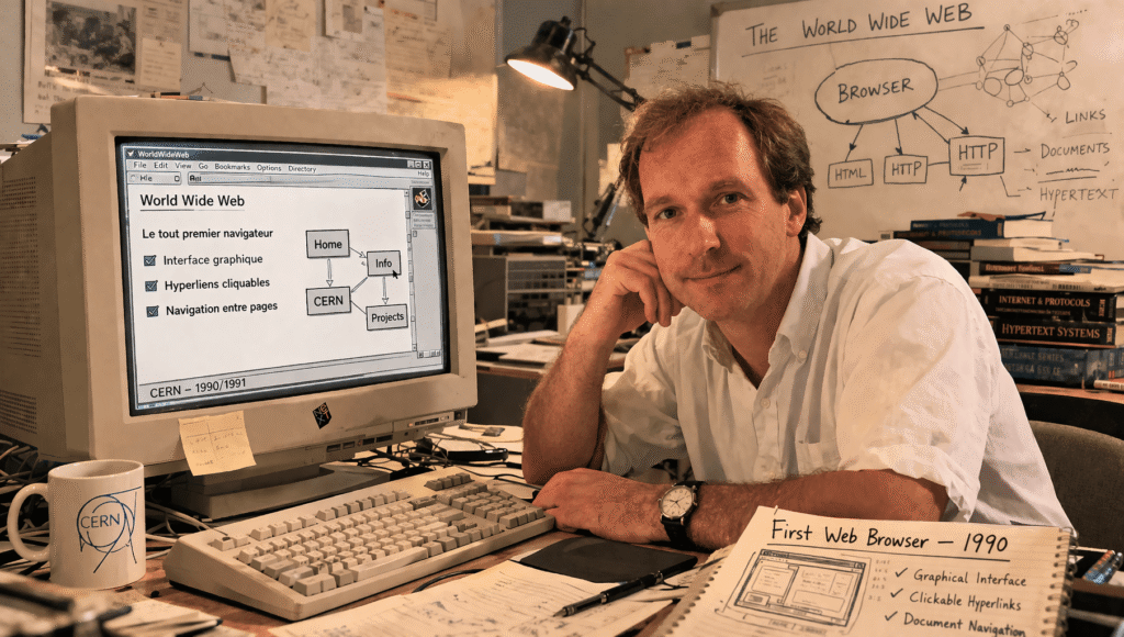 création du premier navigateur doté d'une interface graphique